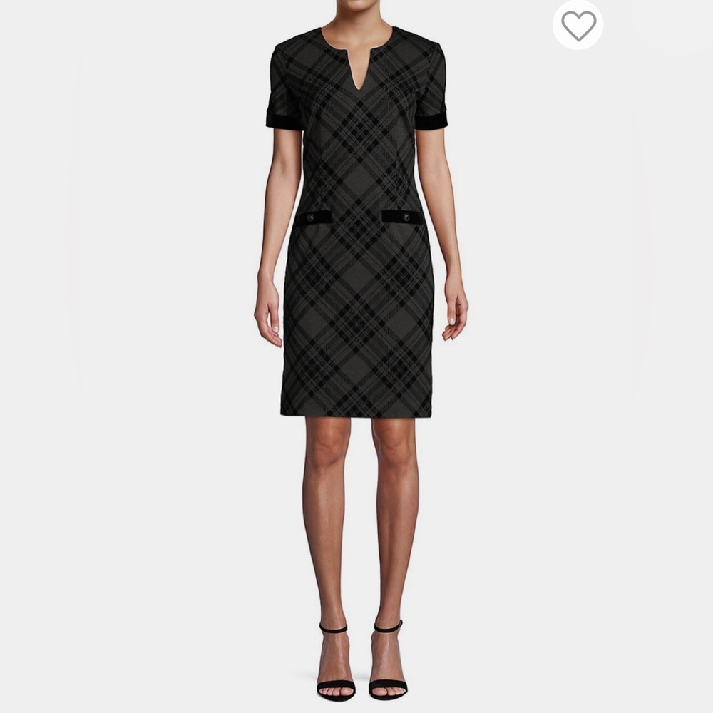 Karl Lagerfeld Plaid-Print Sheath Dress (4)